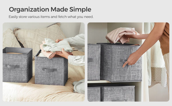 Foldable Fabric Storage Cubes (Set of 6) - Image 3