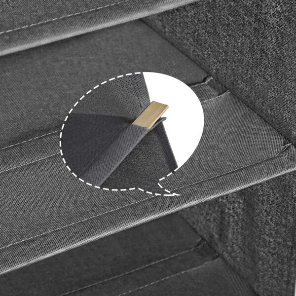 Hanging Wardrobe Storage Clothes Organiser With Metal Hooks - Image 5