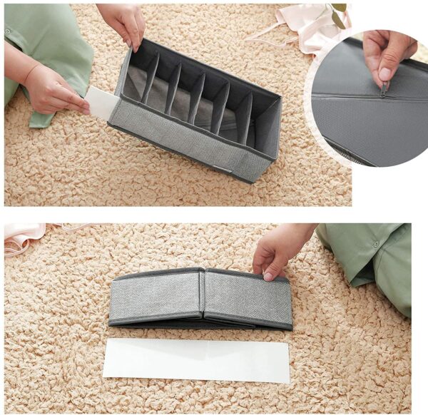 Drawer Organiser (Set of 4) - Grey - Image 3