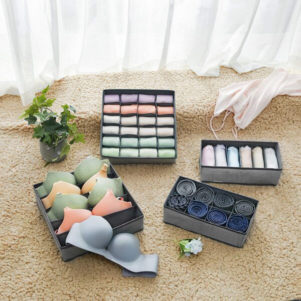 Drawer Organiser (Set of 4) - Grey - Image 7