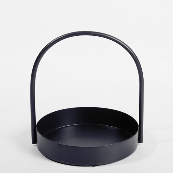 Cairo Round Metal Caddy Medium - Ink Blue - Image 2