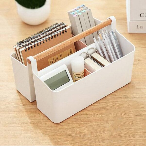 Storage Caddy with Adjustable Dividers - White - Image 5