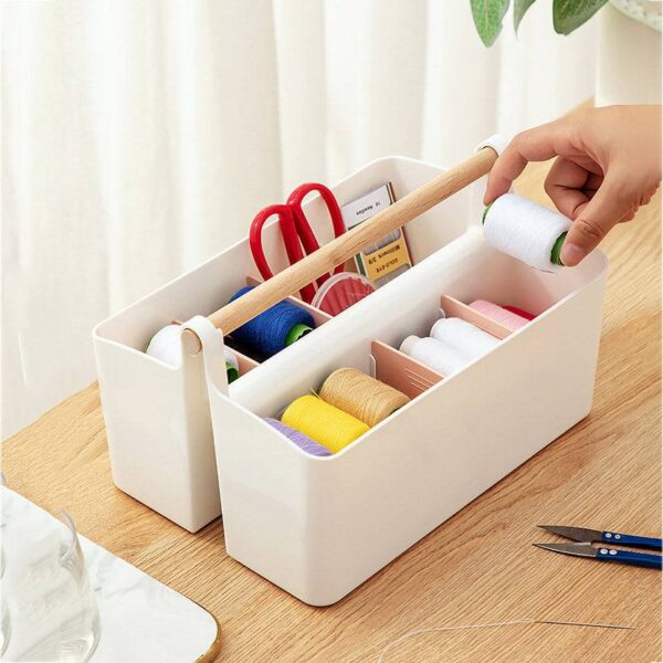 Storage Caddy with Adjustable Dividers - White - Image 6
