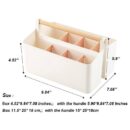 Storage Caddy with Adjustable Dividers - White