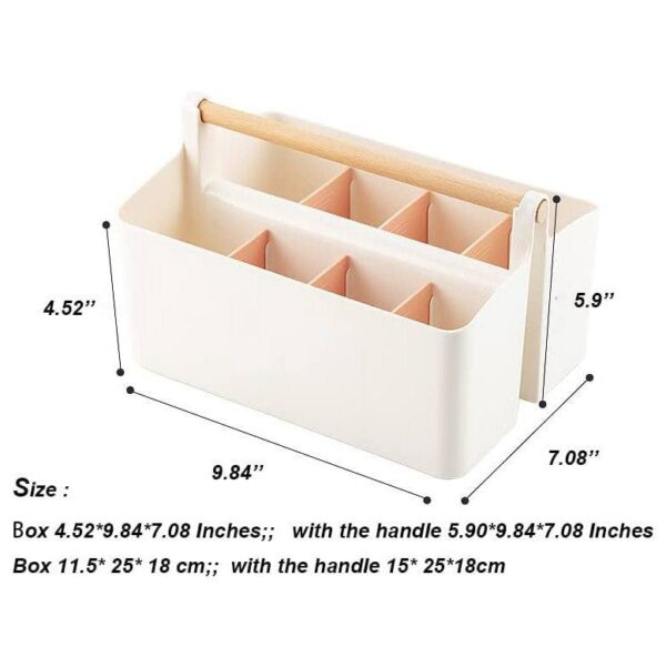 Storage Caddy with Adjustable Dividers - White - Image 7