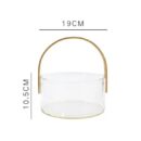 Aura Glass Storage Basket with Wooden Handle