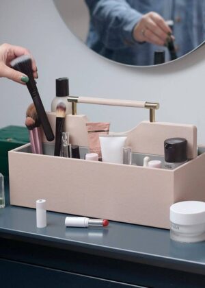 Cosmetic Organiser Caddy Large - Blush Pink