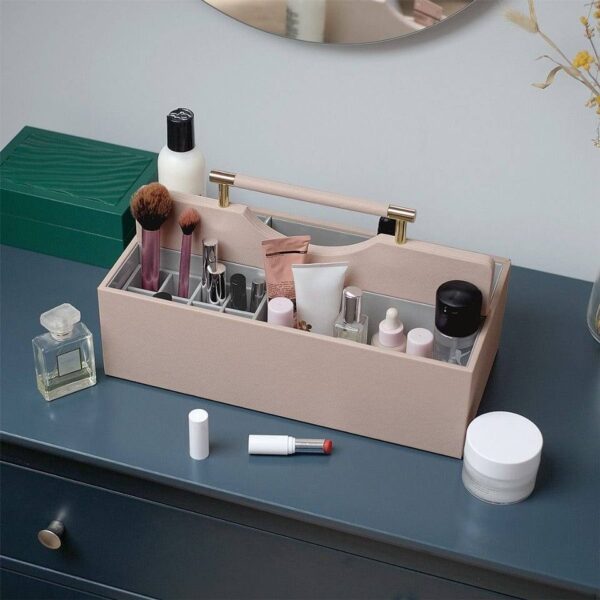 Cosmetic Organiser Caddy Large - Blush Pink - Image 3