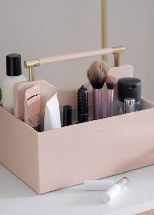 Cosmetic Organiser Caddy Medium - Blush Pink