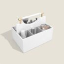 Cosmetic Organiser Caddy Medium - Pebble White