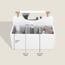 Cosmetic Organiser Caddy Medium - Pebble White