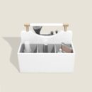 Cosmetic Organiser Caddy Medium - Pebble White