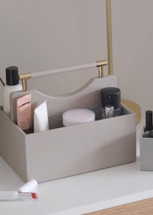 Cosmetic Organiser Caddy Medium - Taupe